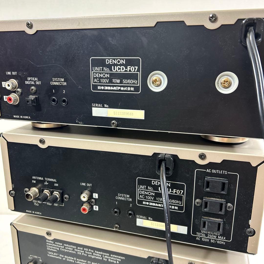 Denon Mini Component Systems Ucd-F07 Utu-F07 Udr-F07 Upa-F07