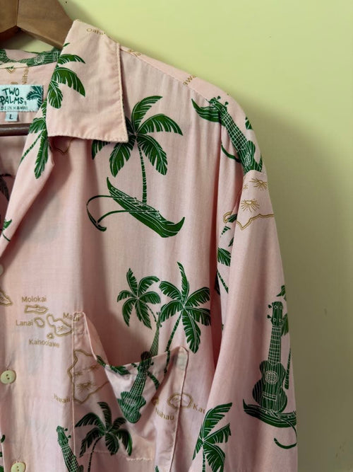 Two Palms Hawaiian Shirts Kariyushi Usa L