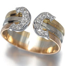 Cartier Ring 2C C C2 Sm 52 K18Yg/Wg/Pg #193823