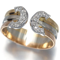 Cartier Ring 2C C C2 Sm 52 K18Yg/Wg/Pg #193823