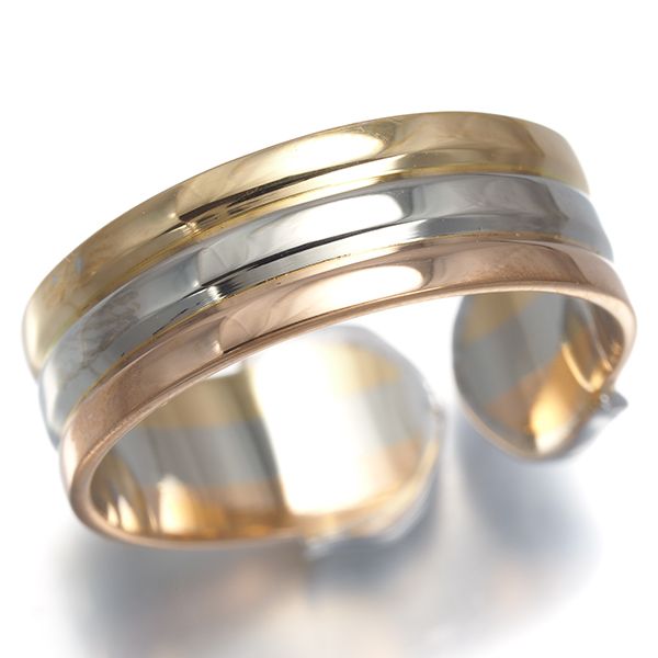 Cartier Ring 2C C C2 Sm 52 K18Yg/Wg/Pg #193823
