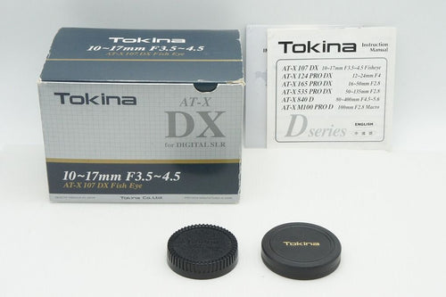 Tokina Lens (Zoom) At-X 107 Dx Fisheye 10-17Mm F3.5-4.5 Nikon F Aps-C 260127B
