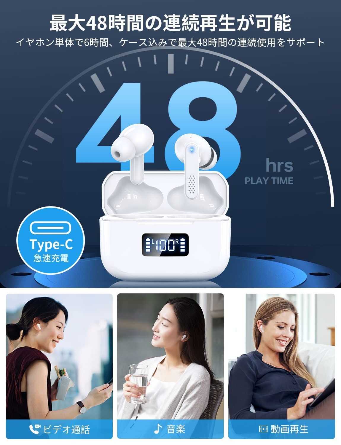 Others Bluetooth5.3+Edr 2024 Led 48 Type-C Bluetoo