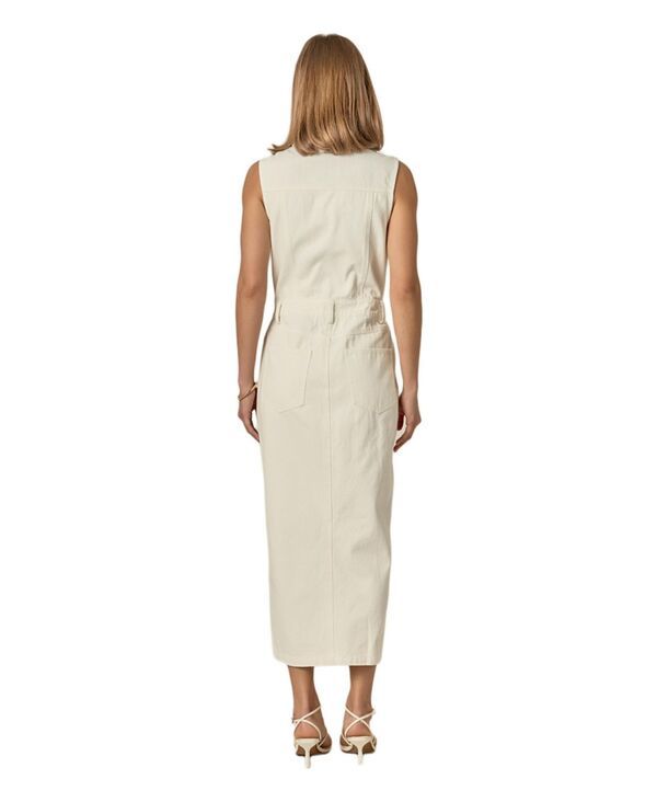 Long Sleeves, Three Quarter Sleeve Womens English Factory Sleeveless Maxi Denim