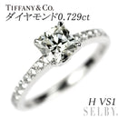 Tiffany Ring Pt950 0.729Ct H Vs1