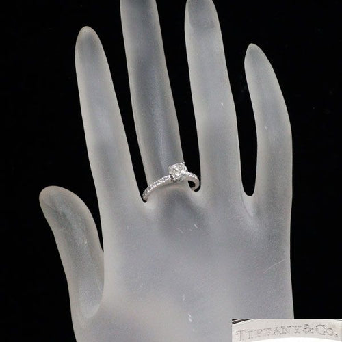 Tiffany Ring Pt950 0.729Ct H Vs1
