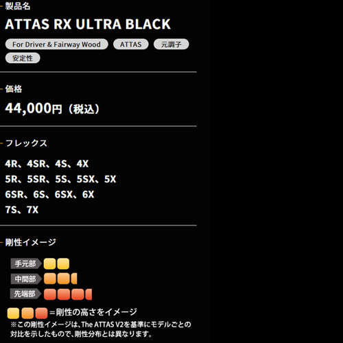 Shaft Ust Attas Rx Ultra Black