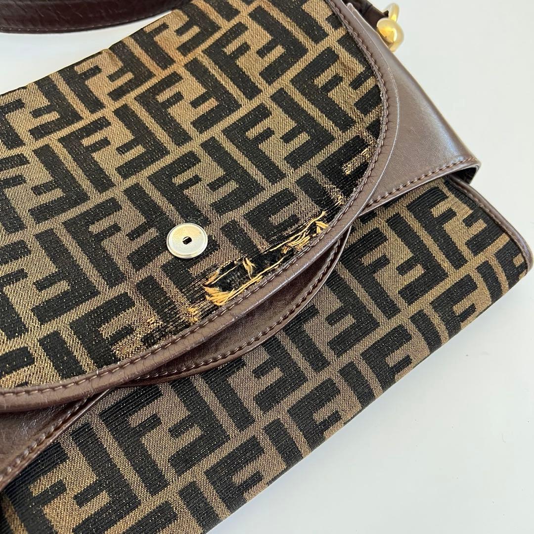 Fendi Shoulder Bags Zucca Cancas Leather Bag