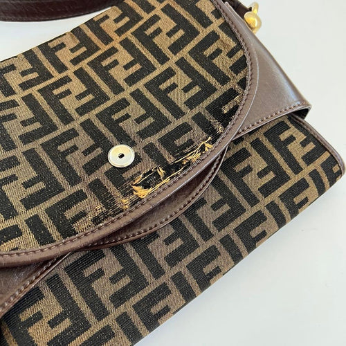 Fendi Shoulder Bags Zucca Cancas Leather Bag