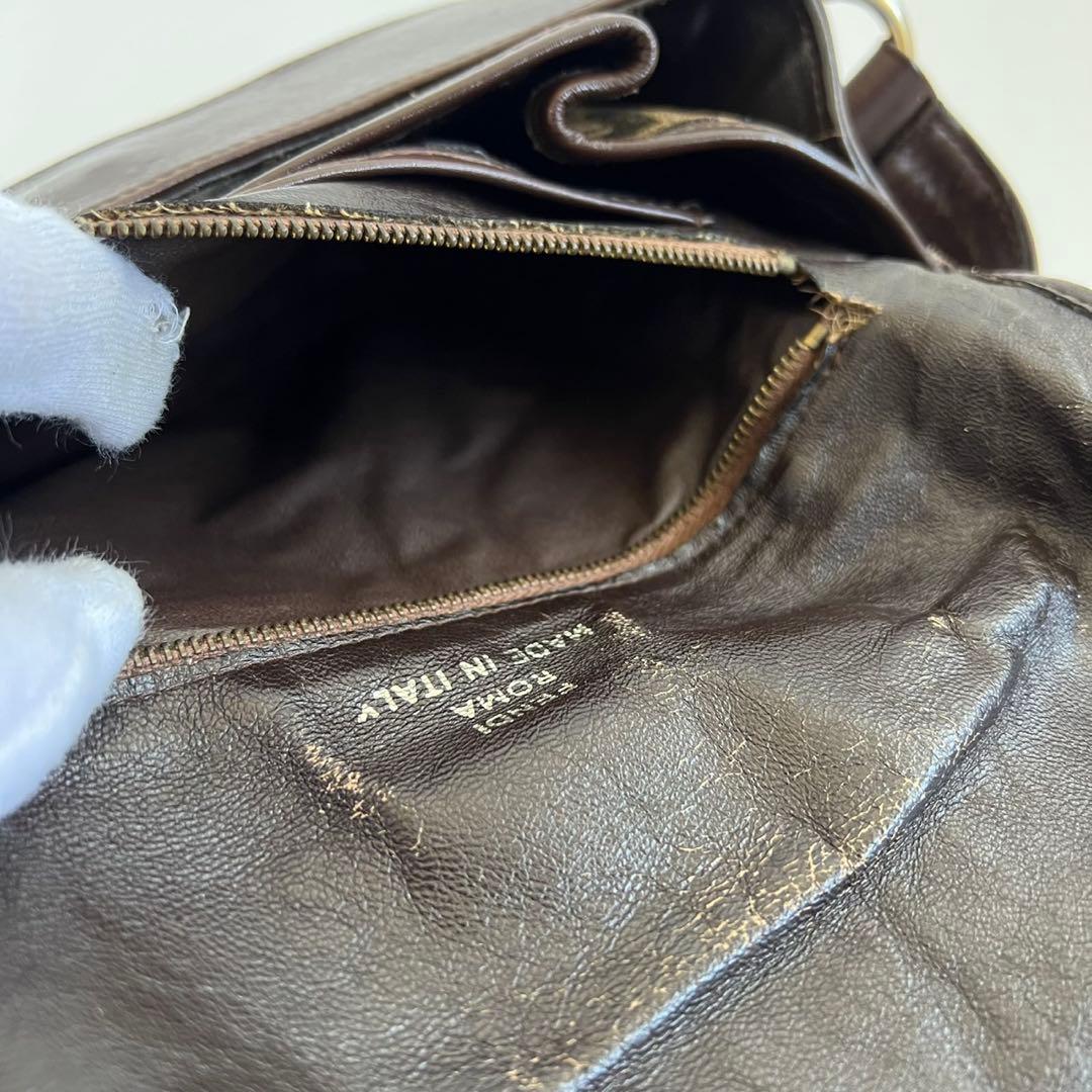 Fendi Shoulder Bags Zucca Cancas Leather Bag
