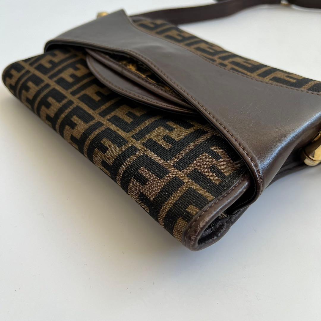 Fendi Shoulder Bags Zucca Cancas Leather Bag
