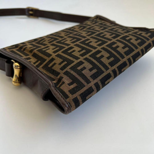 Fendi Shoulder Bags Zucca Cancas Leather Bag
