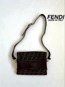Fendi Shoulder Bags Zucca Cancas Leather Bag