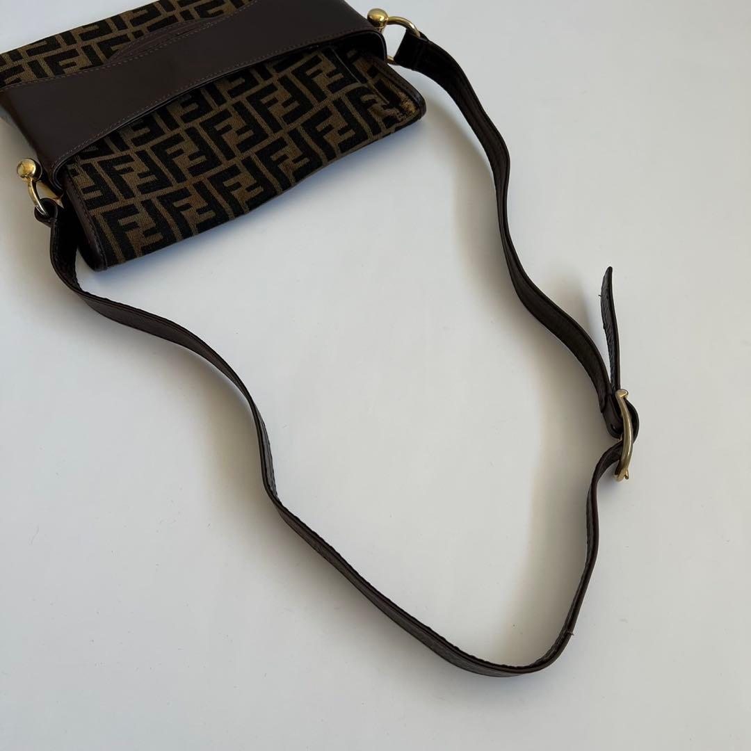 Fendi Shoulder Bags Zucca Cancas Leather Bag
