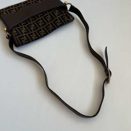 Fendi Shoulder Bags Zucca Cancas Leather Bag