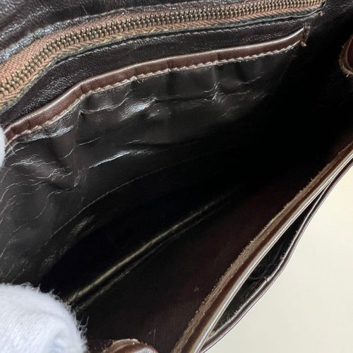 Fendi Shoulder Bags Zucca Cancas Leather Bag