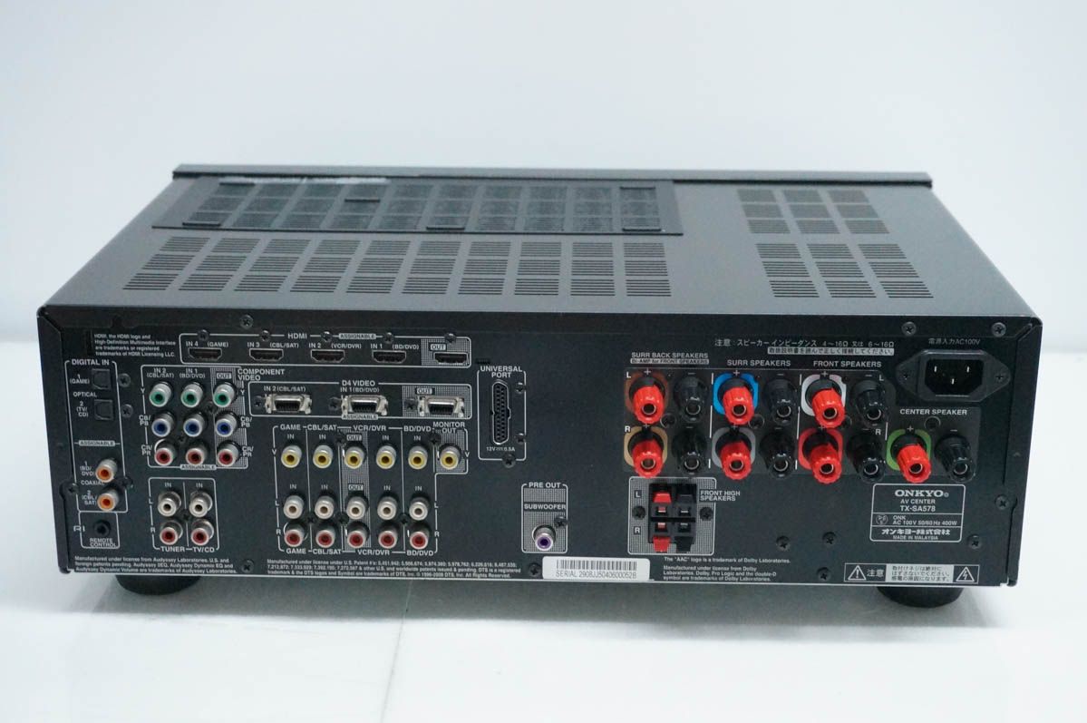 Av Amplifier Onkyo 7.1Ch Tx-Sa578