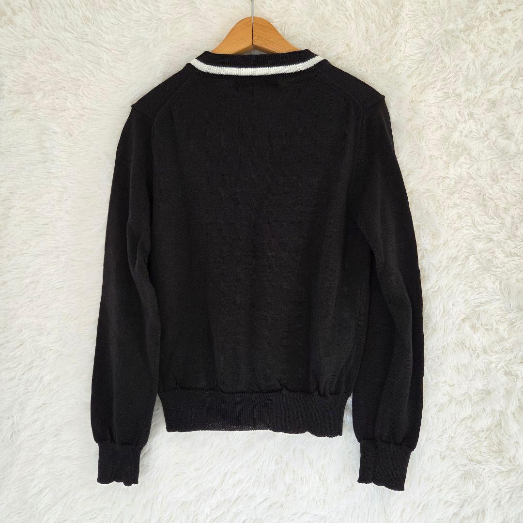 Black Comme Des Garcons Long-Sleeve V