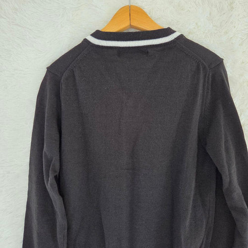 Black Comme Des Garcons Long-Sleeve V
