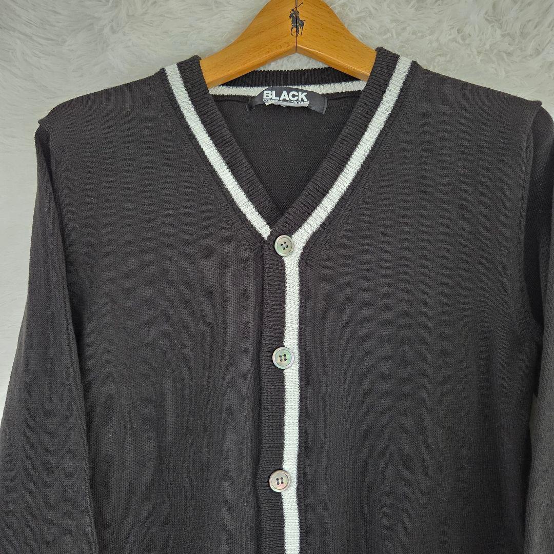 Black Comme Des Garcons Long-Sleeve V