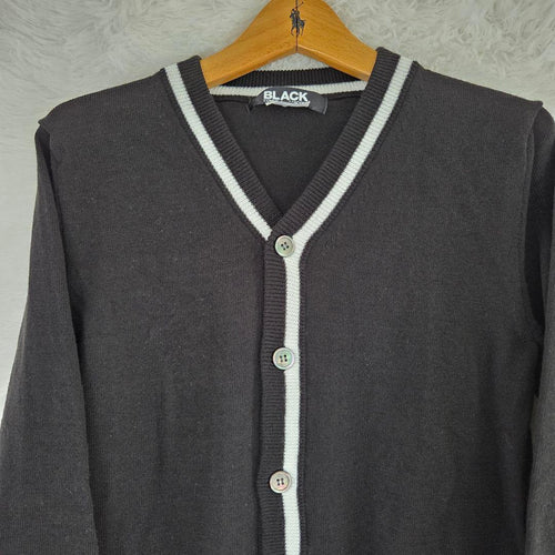 Black Comme Des Garcons Long-Sleeve V