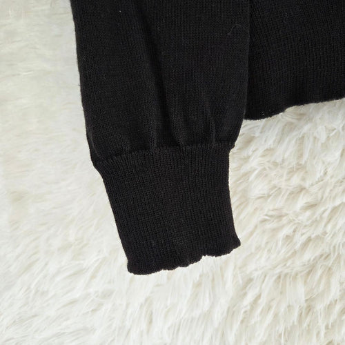 Black Comme Des Garcons Long-Sleeve V