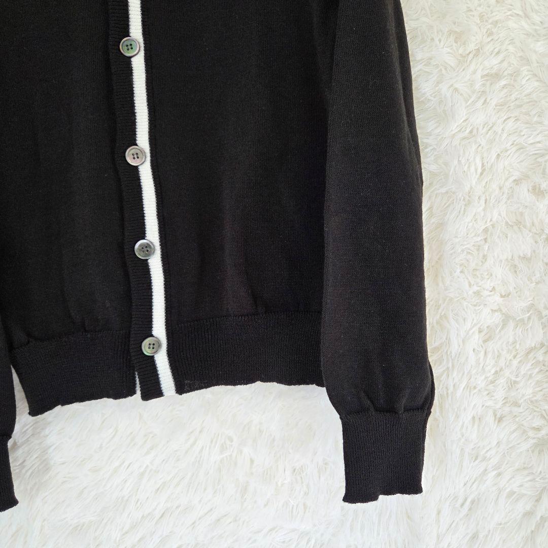 Black Comme Des Garcons Long-Sleeve V