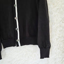 Black Comme Des Garcons Long-Sleeve V