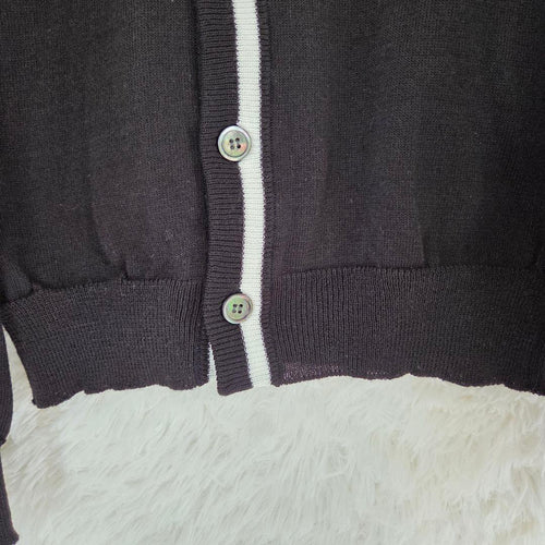 Black Comme Des Garcons Long-Sleeve V