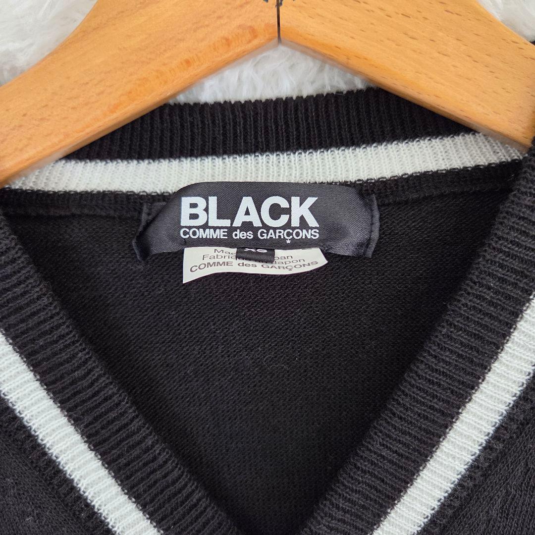 Black Comme Des Garcons Long-Sleeve V