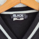 Black Comme Des Garcons Long-Sleeve V
