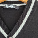 Black Comme Des Garcons Long-Sleeve V