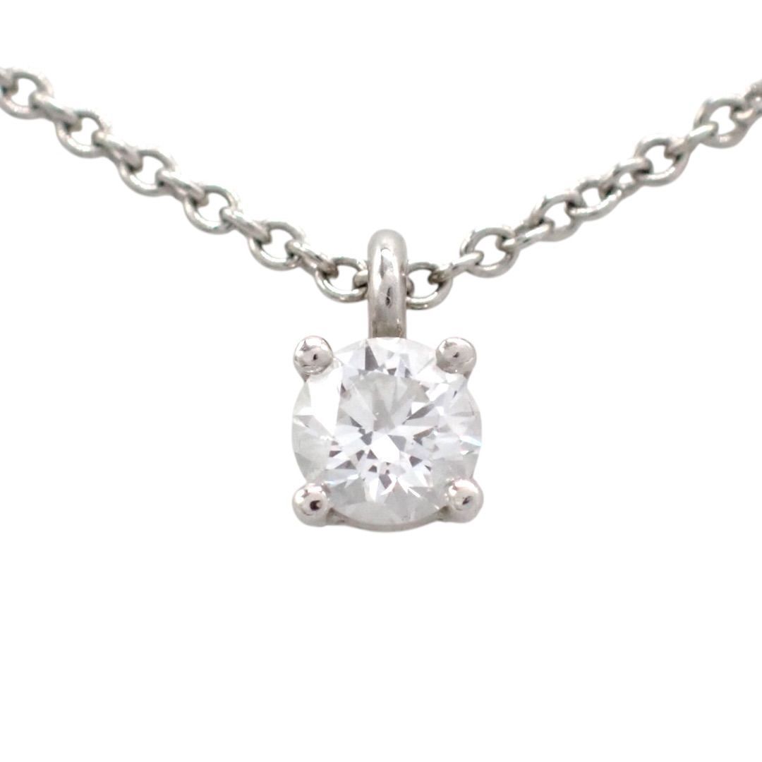 Tiffany Necklace 0.18Ct G Vs1 3Ex Pt950 1 4643