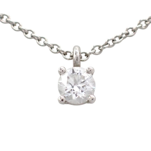 Tiffany Necklace 0.18Ct G Vs1 3Ex Pt950 1 4643