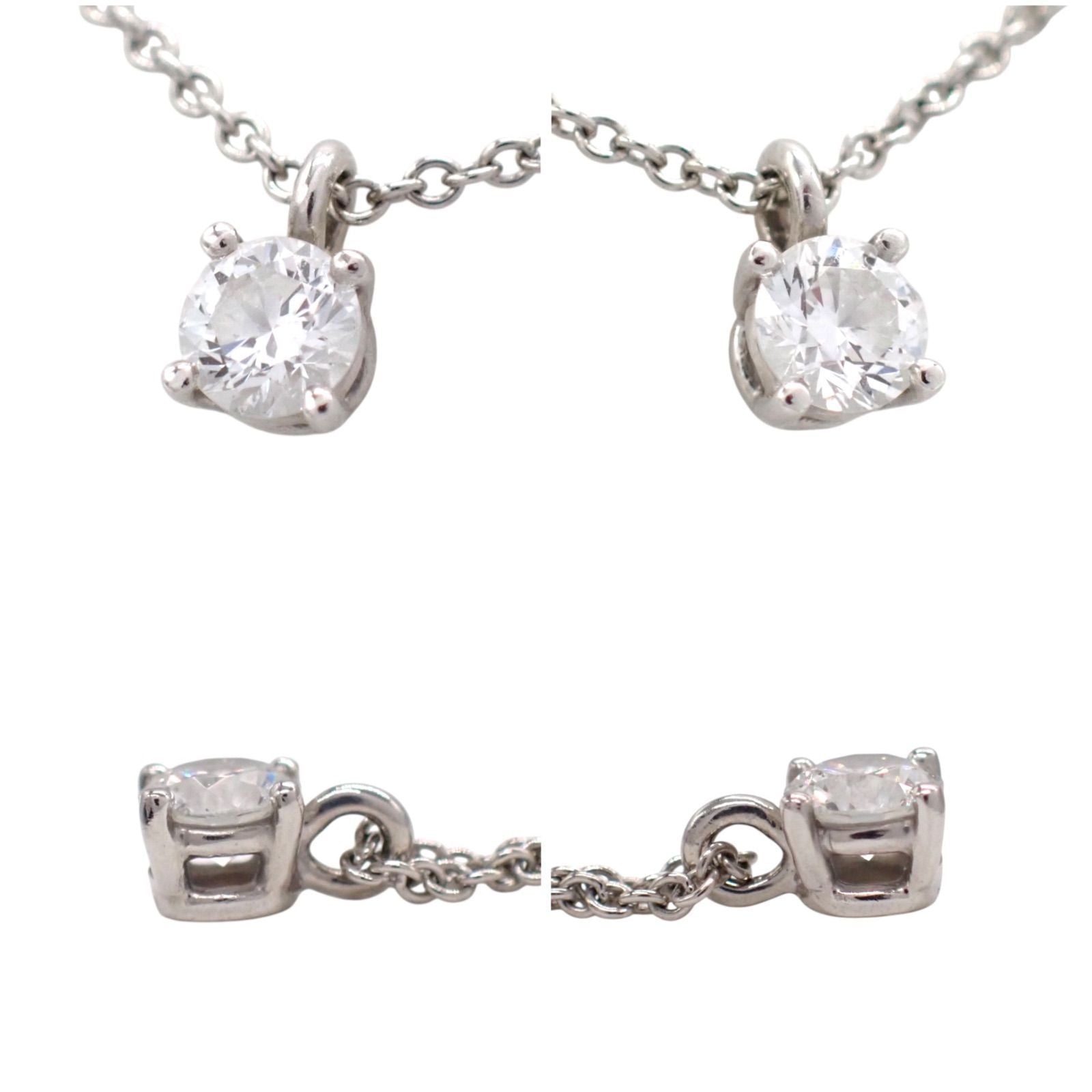 Tiffany Necklace 0.18Ct G Vs1 3Ex Pt950 1 4643
