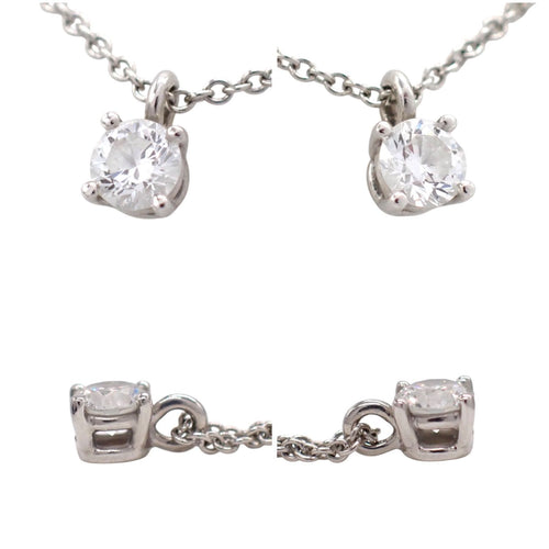 Tiffany Necklace 0.18Ct G Vs1 3Ex Pt950 1 4643