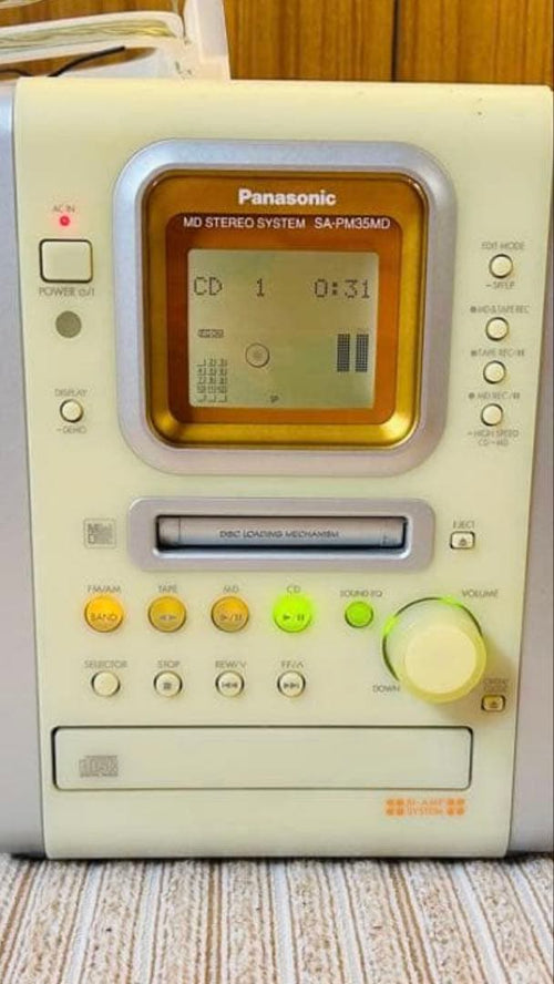 Panasonic Cd, Md Cassette Decks Stereo Sa-Pm35Md