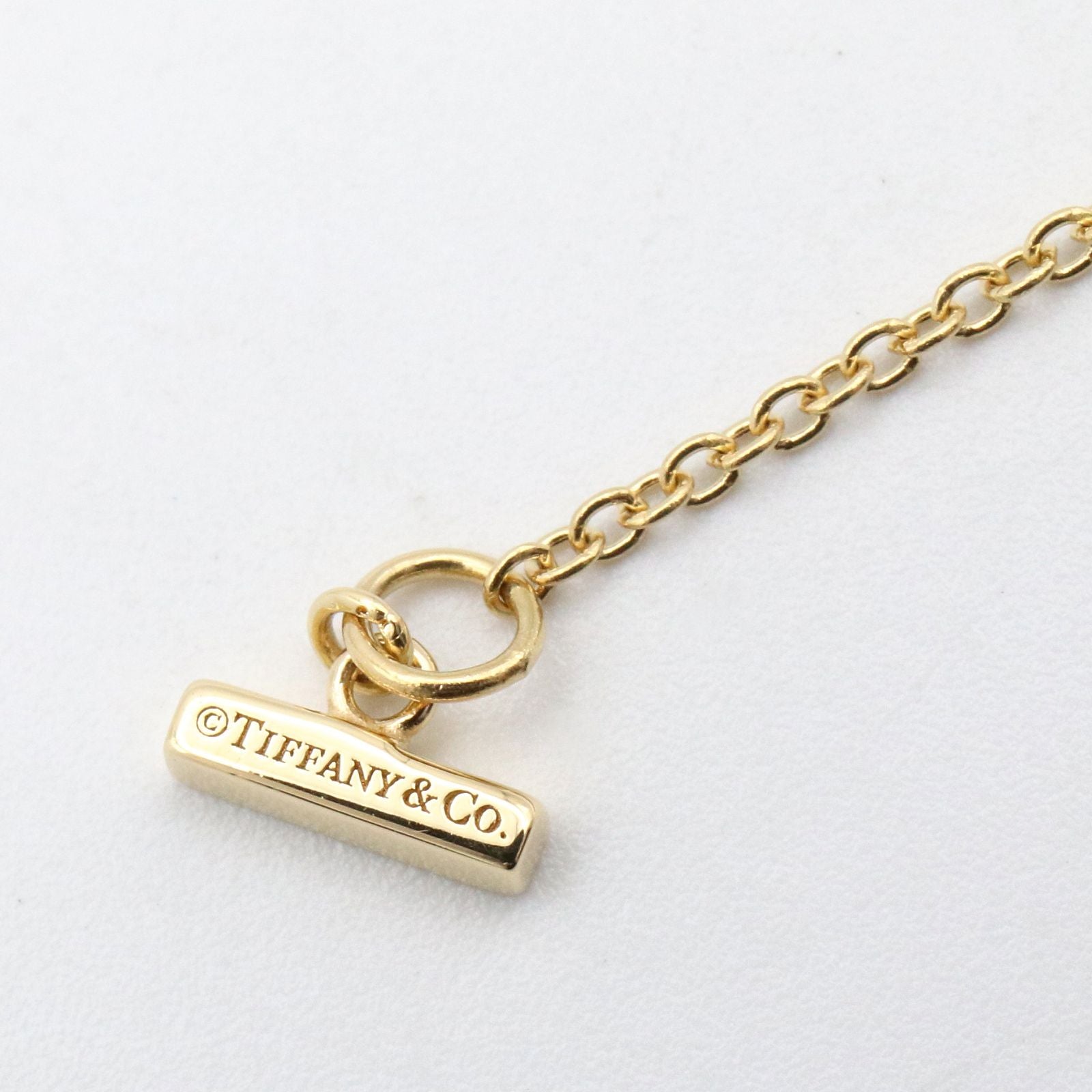 Tiffany Necklace Co T Two 40.5/45.5 K18