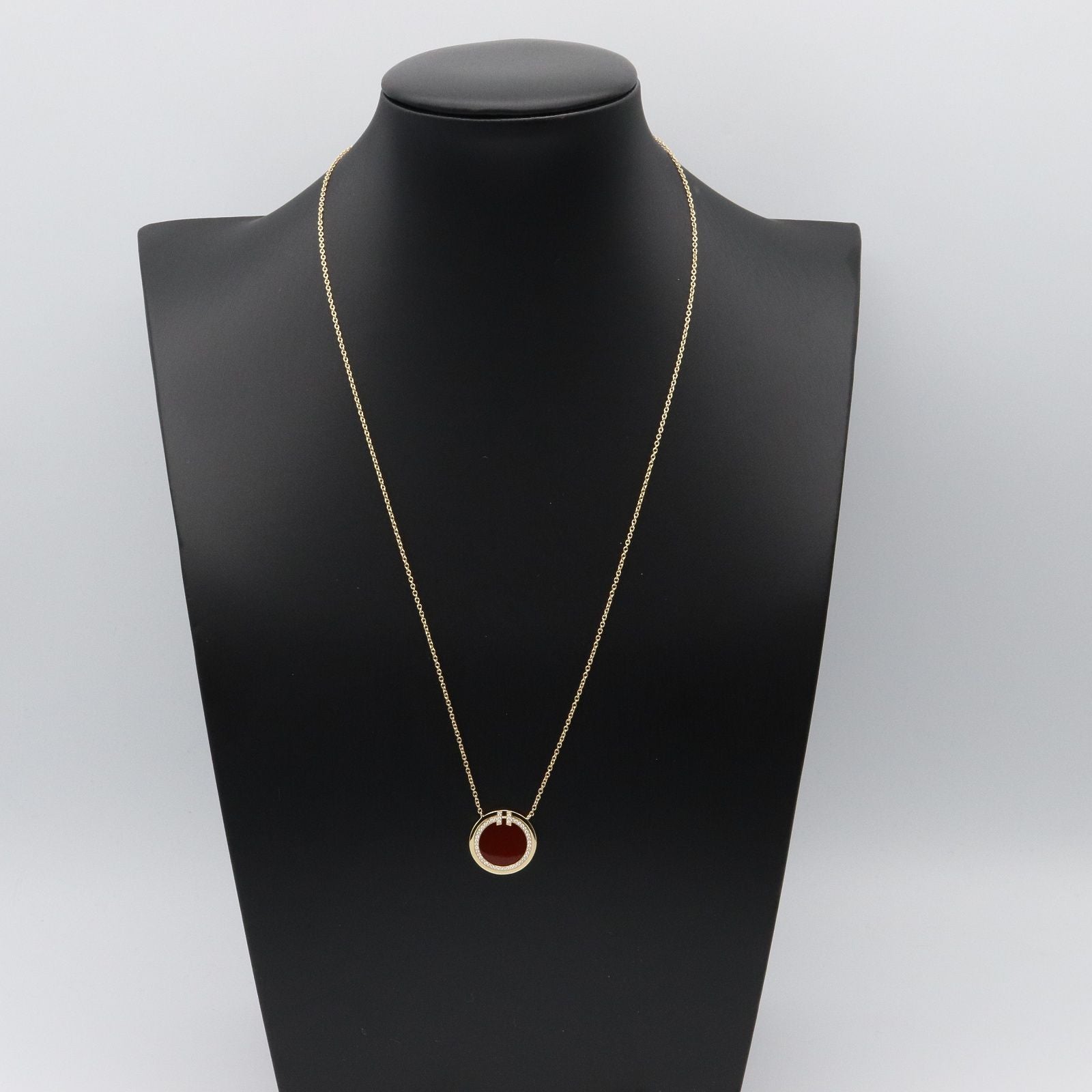 Tiffany Necklace Co T Two 40.5/45.5 K18