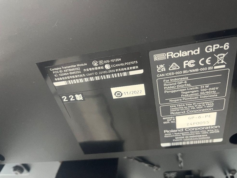 Roland Keyboard Electronic Piano 88833 Gp6Pe 22