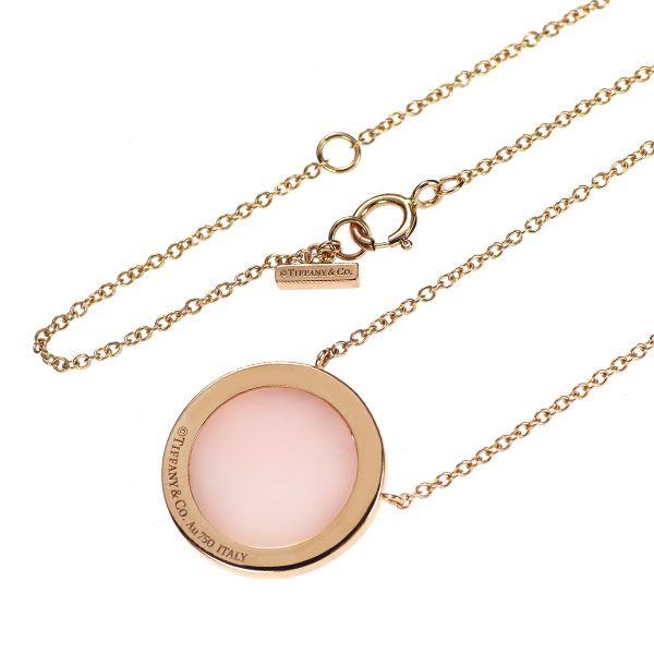 Tiffany Necklace K18Pg T-Two