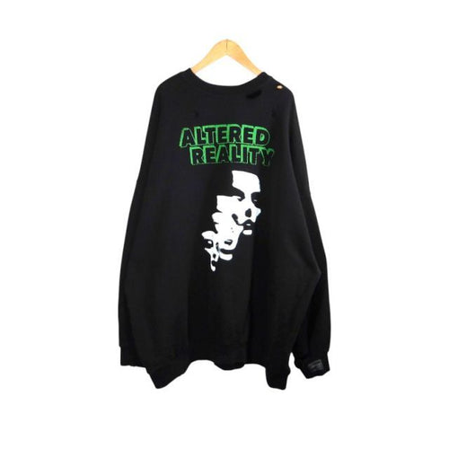 Trainer Sweatshirts Raf Simons 22Aw Destroyed Altered Realityprint Crewneck