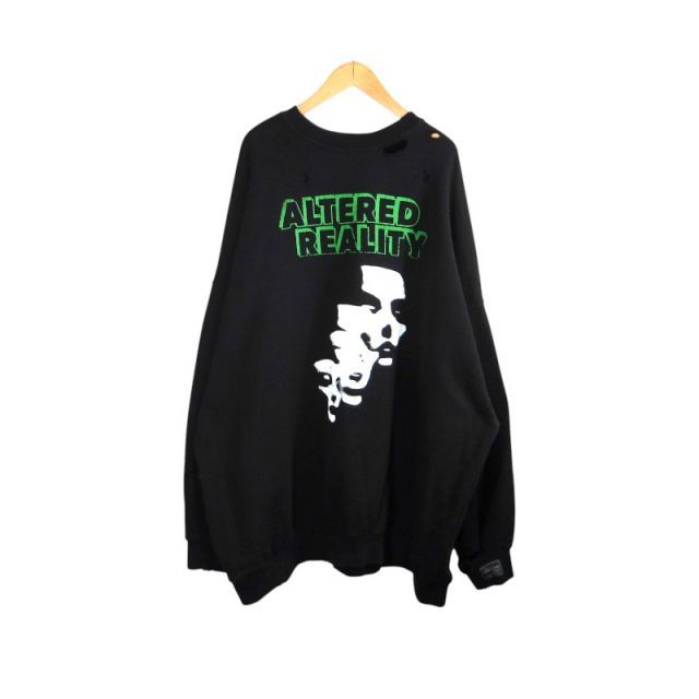 Trainer Sweatshirts Raf Simons 22Aw Destroyed Altered Realityprint Crewneck