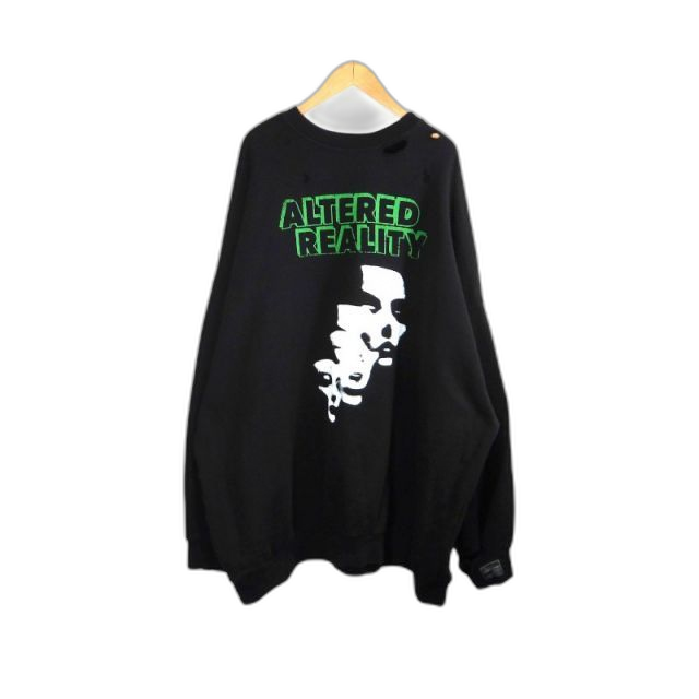 Trainer Sweatshirts Raf Simons 22Aw Destroyed Altered Realityprint Crewneck