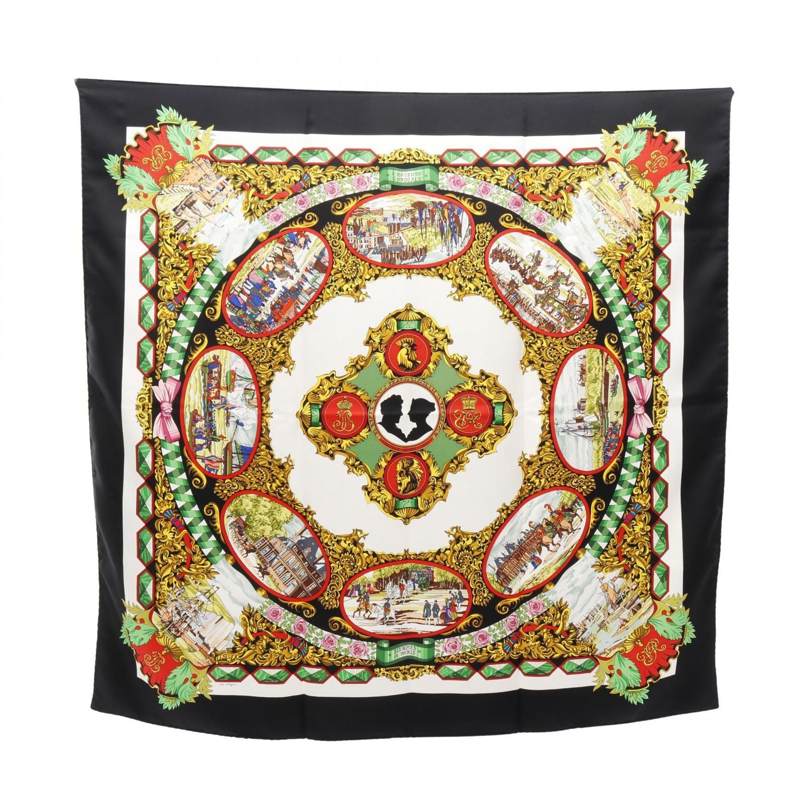 Hermes Bandana Bufanda 90 L'Entente Cordiale Usado A