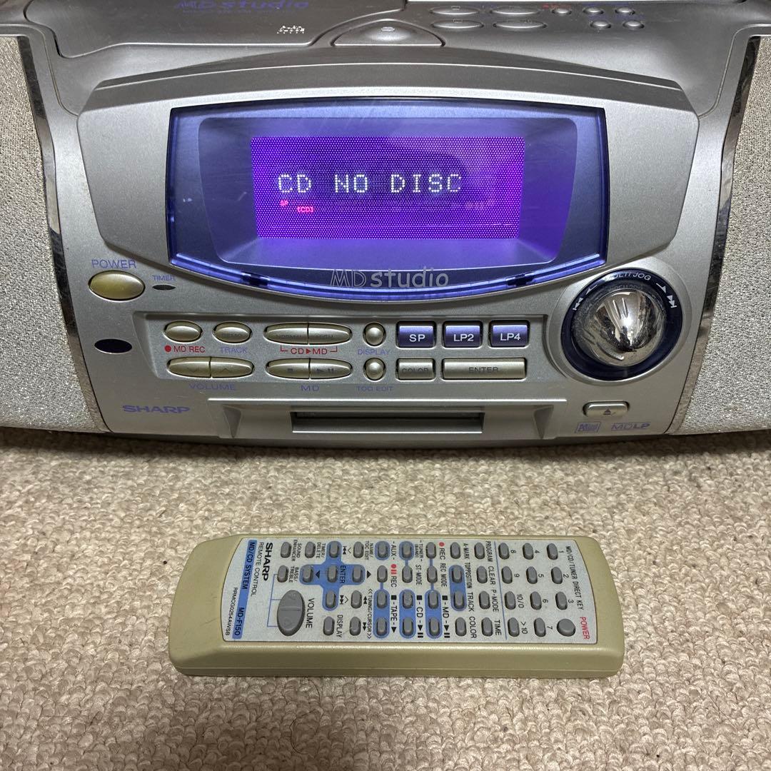 Sharp Cd Md Cassette Deck Mini Studio