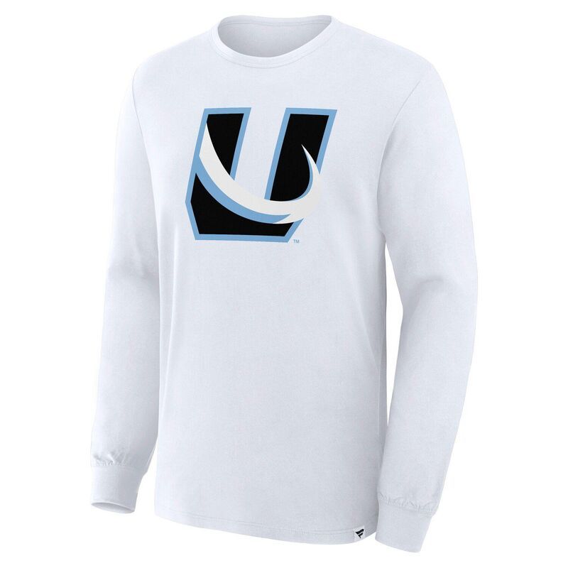 T -Shirt Mens Fanatics White Utah Mammoth Alternate Logo Legacy Long Sleeve