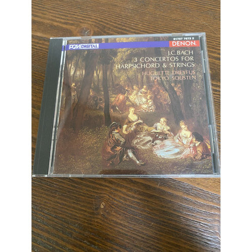 Classic 3 Concertos For Harpsichord Bach J C Denon Records Cd Toko