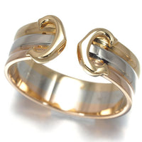Cartier Ring 2C C C2 Sm 50 K18Yg/Wg/Pg #193597