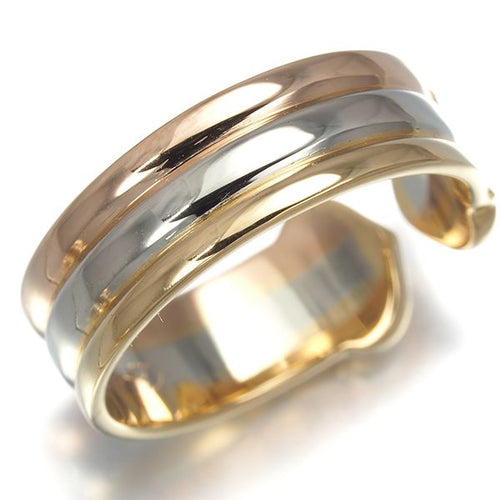 Cartier Ring 2C C C2 Sm 50 K18Yg/Wg/Pg #193597